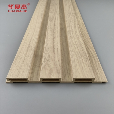 반 스크래치 자연 나무 Wpc 벽 패널 야외 장식 laminated Wpc 패널 플루트 보드