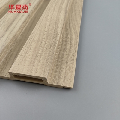 반 스크래치 자연 나무 Wpc 벽 패널 야외 장식 laminated Wpc 패널 플루트 보드