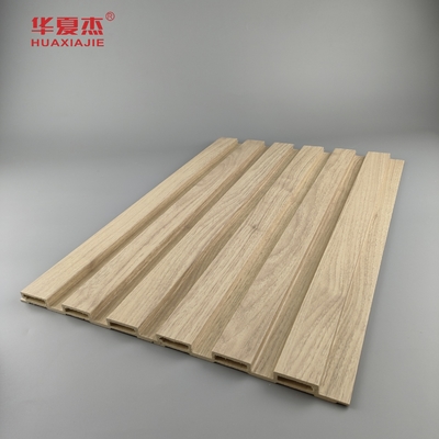 반 스크래치 자연 나무 Wpc 벽 패널 야외 장식 laminated Wpc 패널 플루트 보드