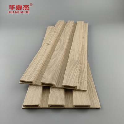 반 스크래치 자연 나무 Wpc 벽 패널 야외 장식 laminated Wpc 패널 플루트 보드