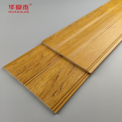 자연 나무 Wpc Wainscoting 패널 방수 Wpc 벽 패널 Wainscot 욕실 장식