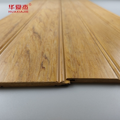 자연 나무 Wpc Wainscoting 패널 방수 Wpc 벽 패널 Wainscot 욕실 장식