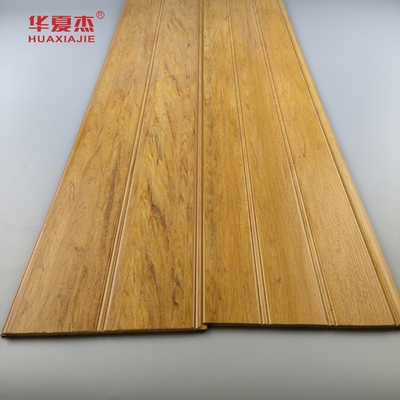 자연 나무 Wpc Wainscoting 패널 방수 Wpc 벽 패널 Wainscot 욕실 장식