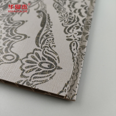 럭셔리 디자인 PVC 벽 패널 laminated 60% PVC 함유물 반 스크래치 PVC 벽 장식 패널