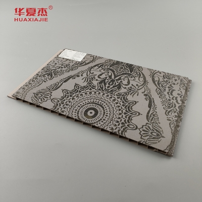 럭셔리 디자인 PVC 벽 패널 laminated 60% PVC 함유물 반 스크래치 PVC 벽 장식 패널