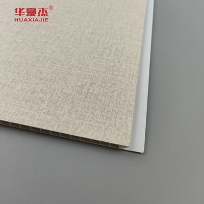 새로운 디자인 laminated 250x5mm pvc 벽 패널 나무 곡물 천장 패널 실내 및 외관 장식