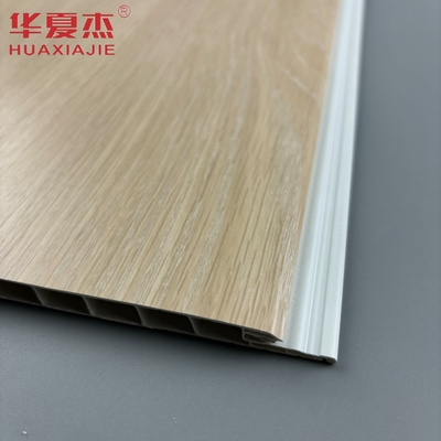 현대적인 디자인 오크 색의 pvc 벽 패널 u 모양 pvc 내부 패널 습기 방지 건축 재료