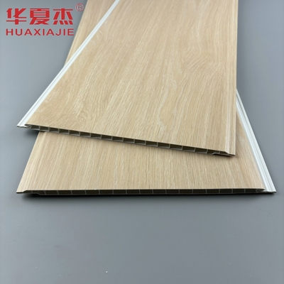 현대적인 디자인 오크 색의 pvc 벽 패널 u 모양 pvc 내부 패널 습기 방지 건축 재료