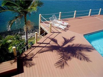 좋은 가격 옥외 Decking 마루 뒤뜰은 WPC 합성물 Decking를 합동합니다 온라인으로