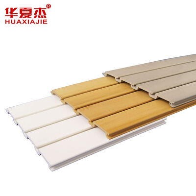 좋은 가격 4ft X 8ft PVC 슬래트월 패널 가벼운 1.7kg 흰색 회색 타우프 나무 곡물 벽에 장착된 저장용 사용자 정의 패널 온라인으로